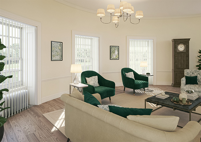 Linear Fleck, Vanilla - Vertical Blind - Image 7